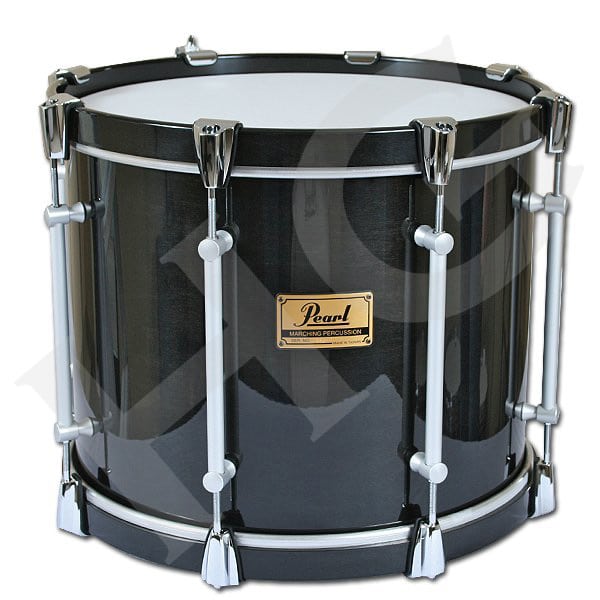 Pearl 14 x 12 Pipe Band Tenor Drum with Wood Hoops Black Mist Henderson Imports
