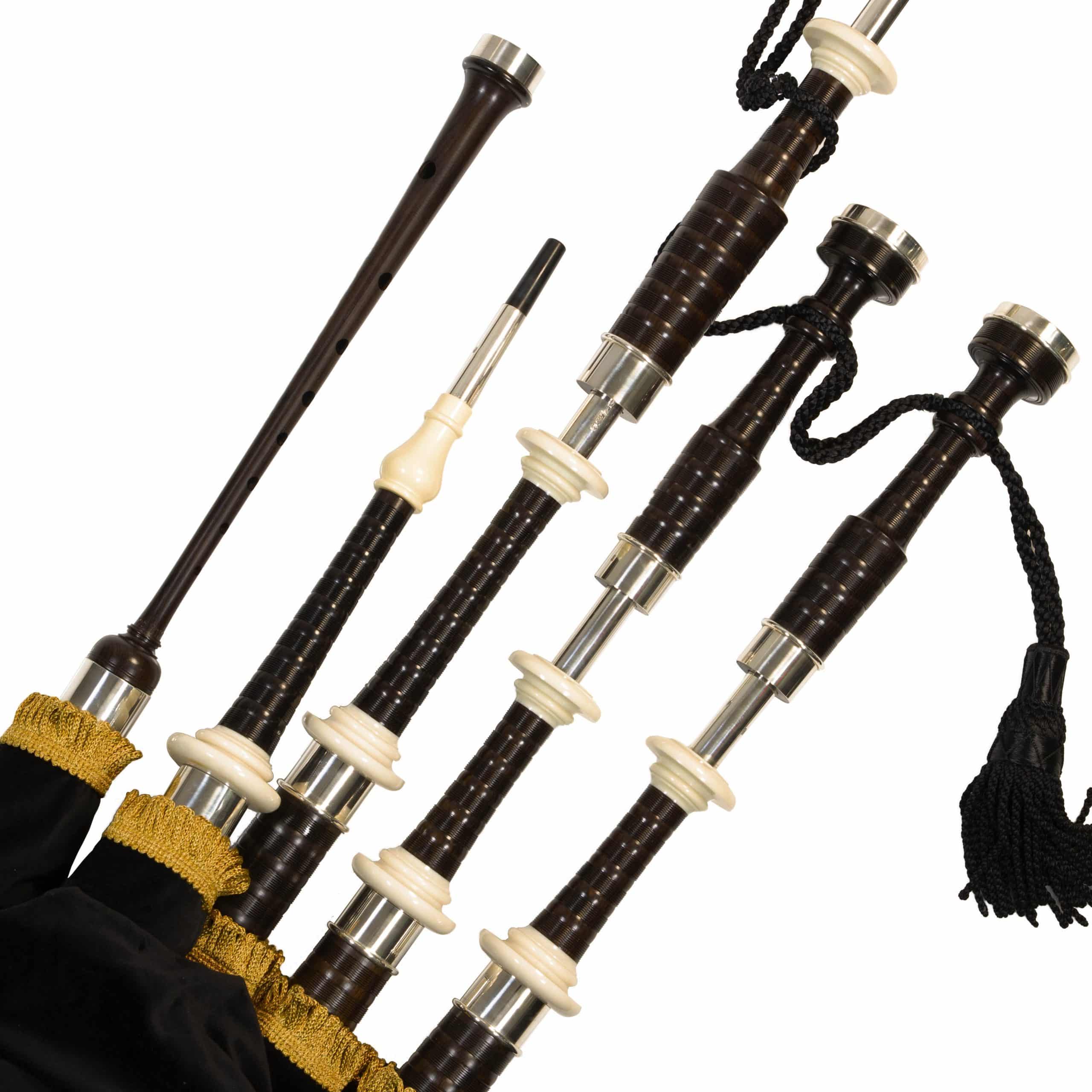 Naill DN4A Bagpipes Sterling Silver Blackwood Chanter Henderson Imports