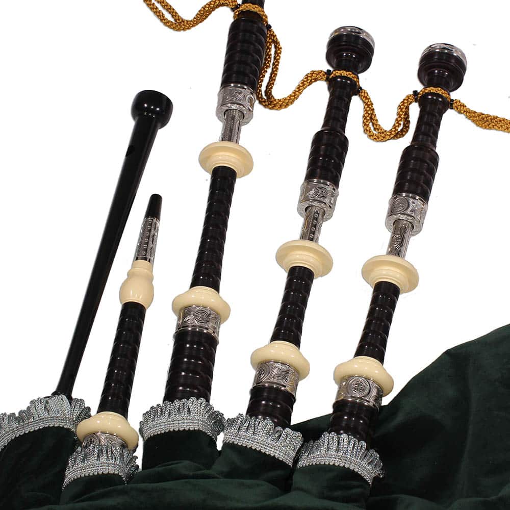 Peter Henderson PH1 Bagpipes with Imitation Ivory Mounts Celtic Henderson Imports